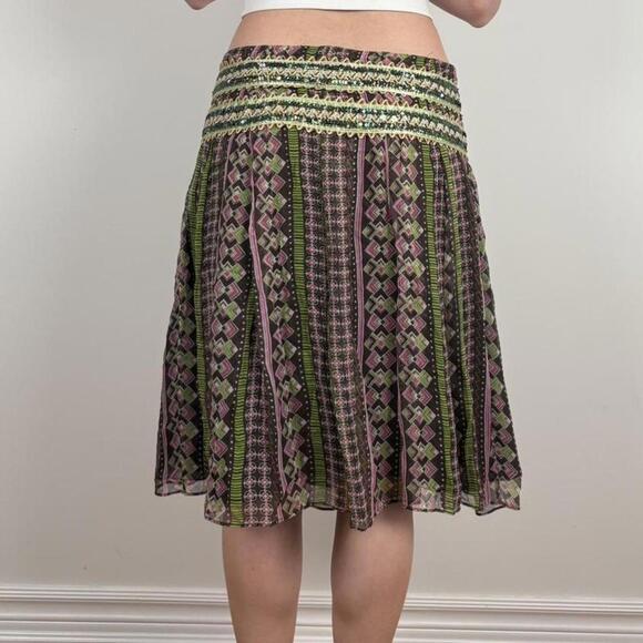 Vintage Free People multicoloured midi skirt with sequin belt design. - Picture 5 of 6